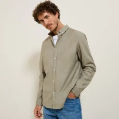 Best Elastaan overhemd in Oxford katoen Overhemd