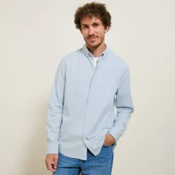 New Elastaan overhemd in Oxford katoen Overhemd