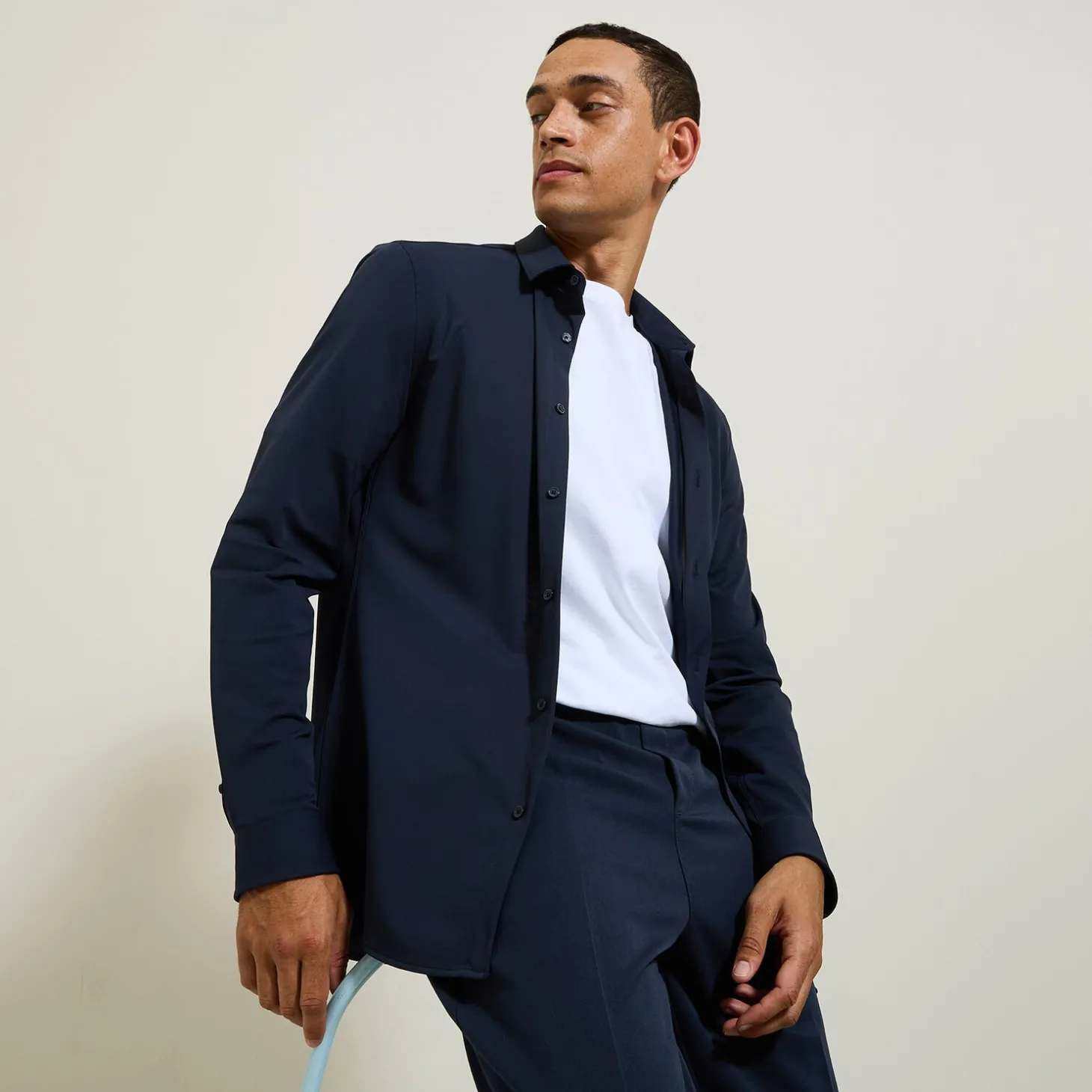 Online Extra slim fit polyamide elastaan overhemd Formele Overhemden|Overhemd