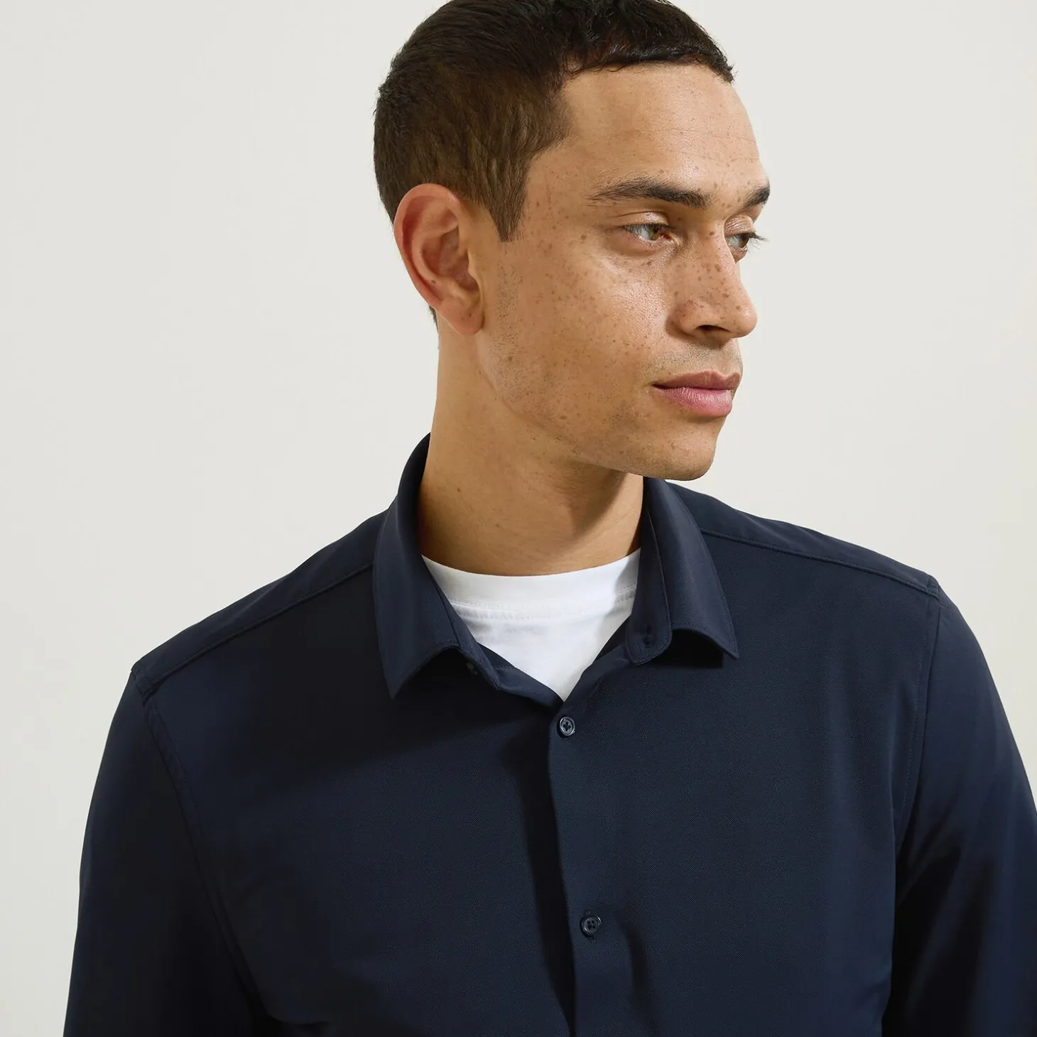 Online Extra slim fit polyamide elastaan overhemd Formele Overhemden|Overhemd