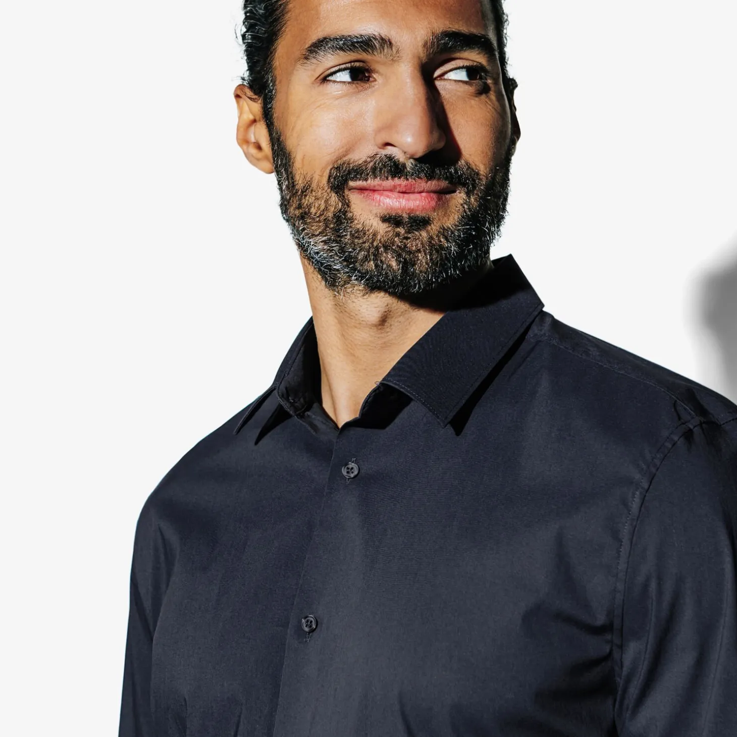 Hot Extraslim effen hemd in gerecyclede polyamide Formele Overhemden|Overhemd