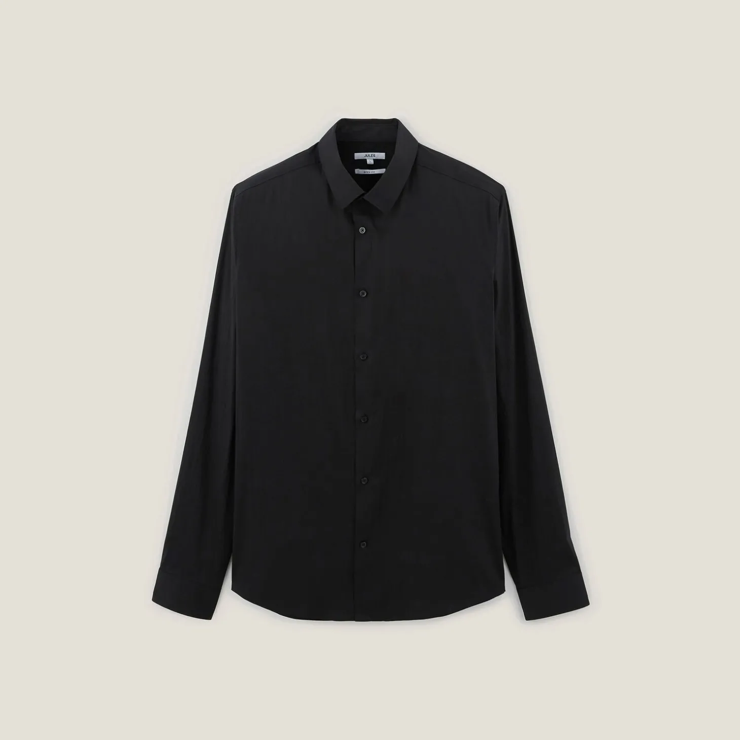 Discount Extraslim effen hemd in gerecyclede polyamide Formele Overhemden|Overhemd