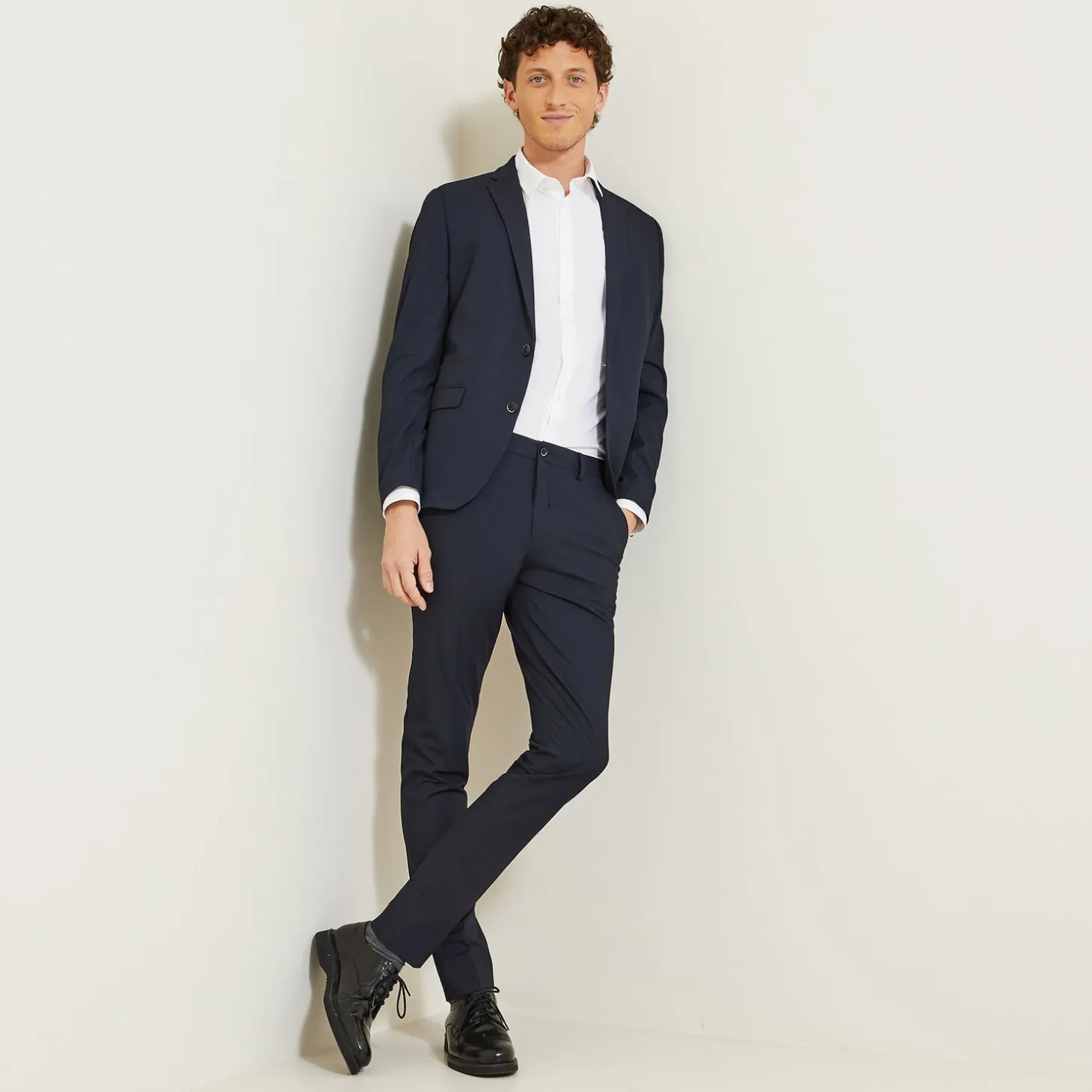 Store Extraslim effen hemd in gerecyclede polyamide Formele Overhemden|Overhemd