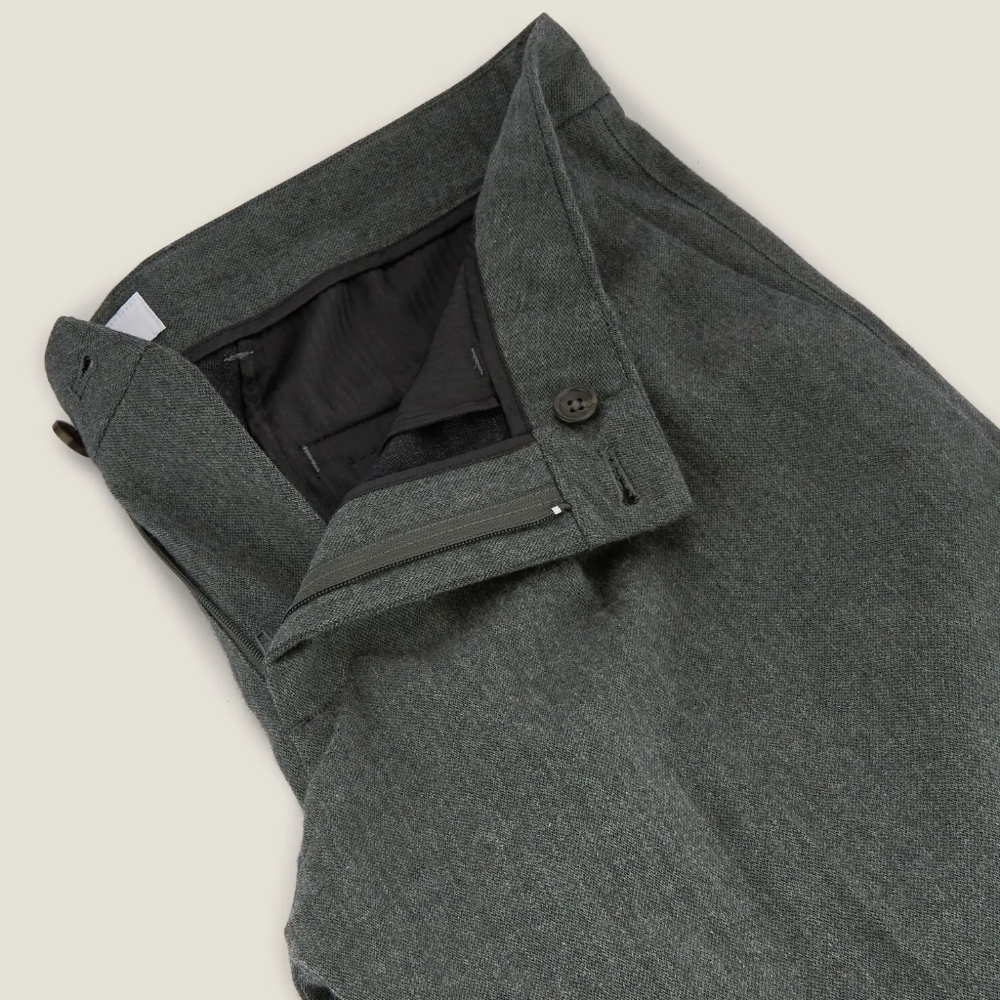 Outlet Flanellen chinobroek met plooien Broek