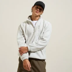 Best Sale Fleecesweater met opstaande ritskraag Sweater