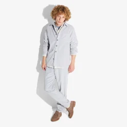 Sale Fluwelen overhemdjas met hemdskraag Overshirt|Overhemd
