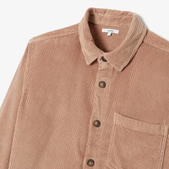 Cheap Fluwelen overhemdjas met hemdskraag Overshirt|Overhemd