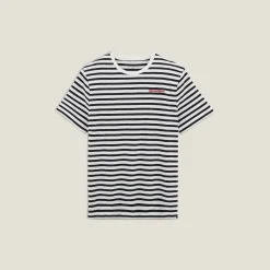 Best Geborduurde marine-T-shirt T-shirt