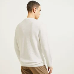 Discount Gemêleerde fantasie trui met ronde hals Trui