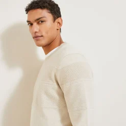 Online Gemêleerde trui met ronde hals, effen kleur Trui