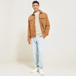 Online Gemêleerde trui met ronde hals, effen kleur Trui