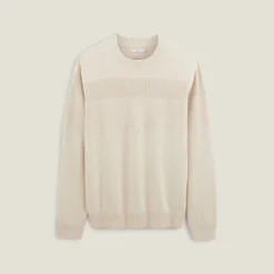 Online Gemêleerde trui met ronde hals, effen kleur Trui