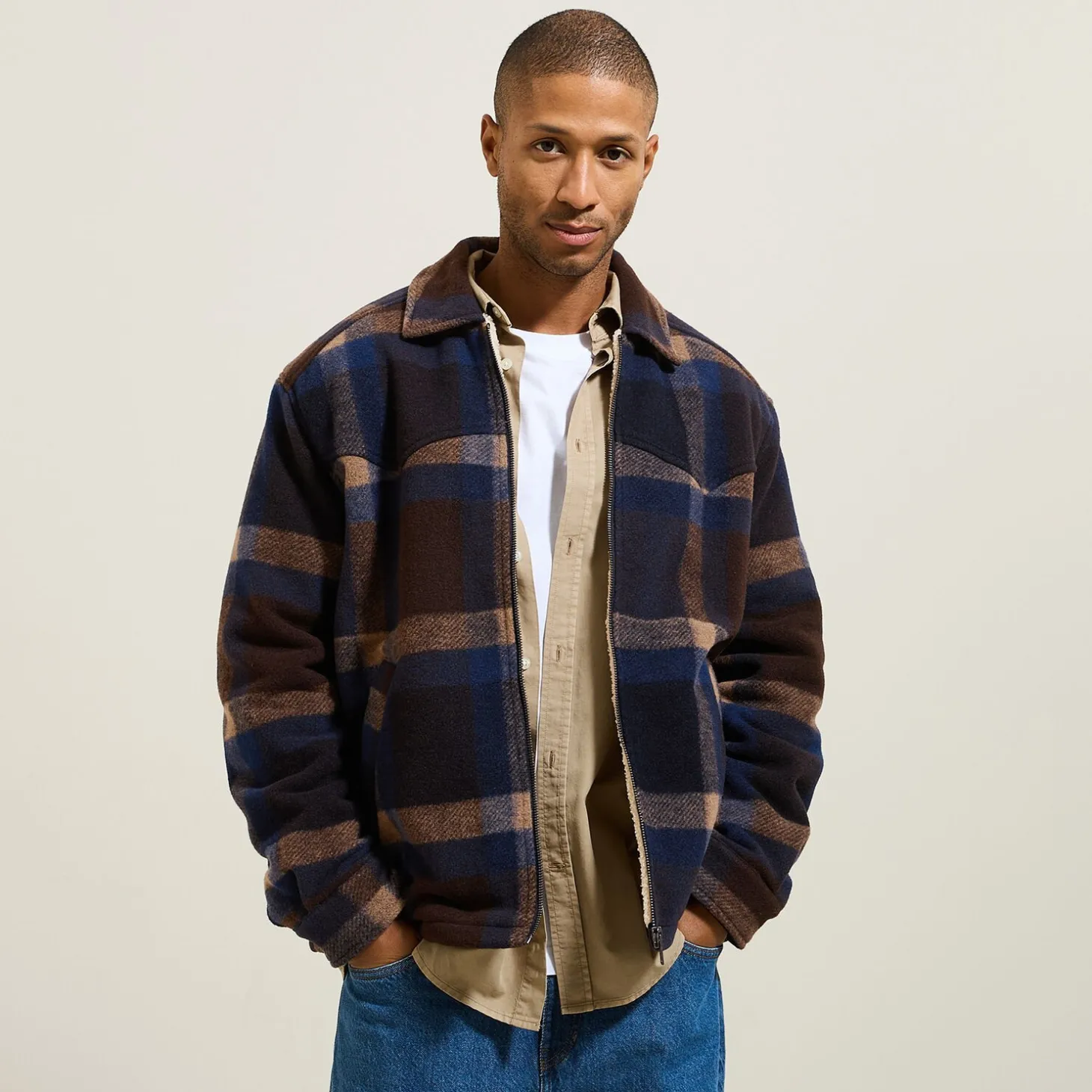 Fashion Geruite overhemd met sherpavoering Mantel & Jack|Overshirt