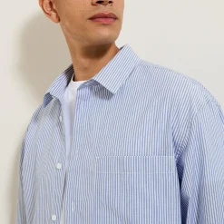 Cheap Gestreept hemd in katoen Formele Overhemden|Overhemd