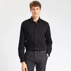 Clearance Gestreept hemd in satijnkatoen Formele Overhemden|Overhemd