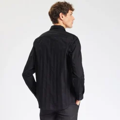 Clearance Gestreept hemd in satijnkatoen Formele Overhemden|Overhemd