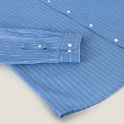 Best Sale Gestreept katoenen overhemd Formele Overhemden|Overhemd