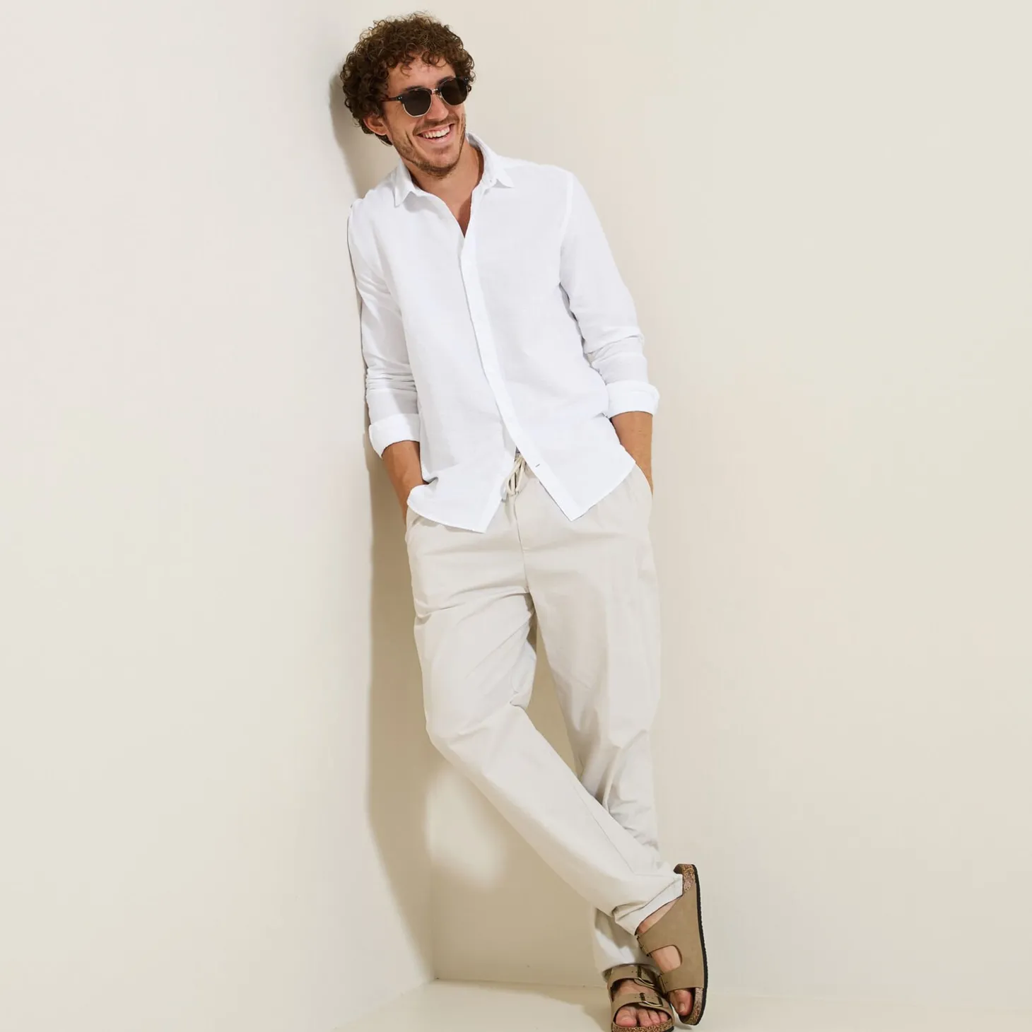 New Gestreept overhemd in seersucker katoen Formele Overhemden|Overhemd