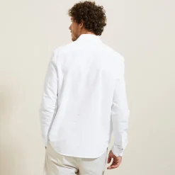 New Gestreept overhemd in seersucker katoen Formele Overhemden|Overhemd