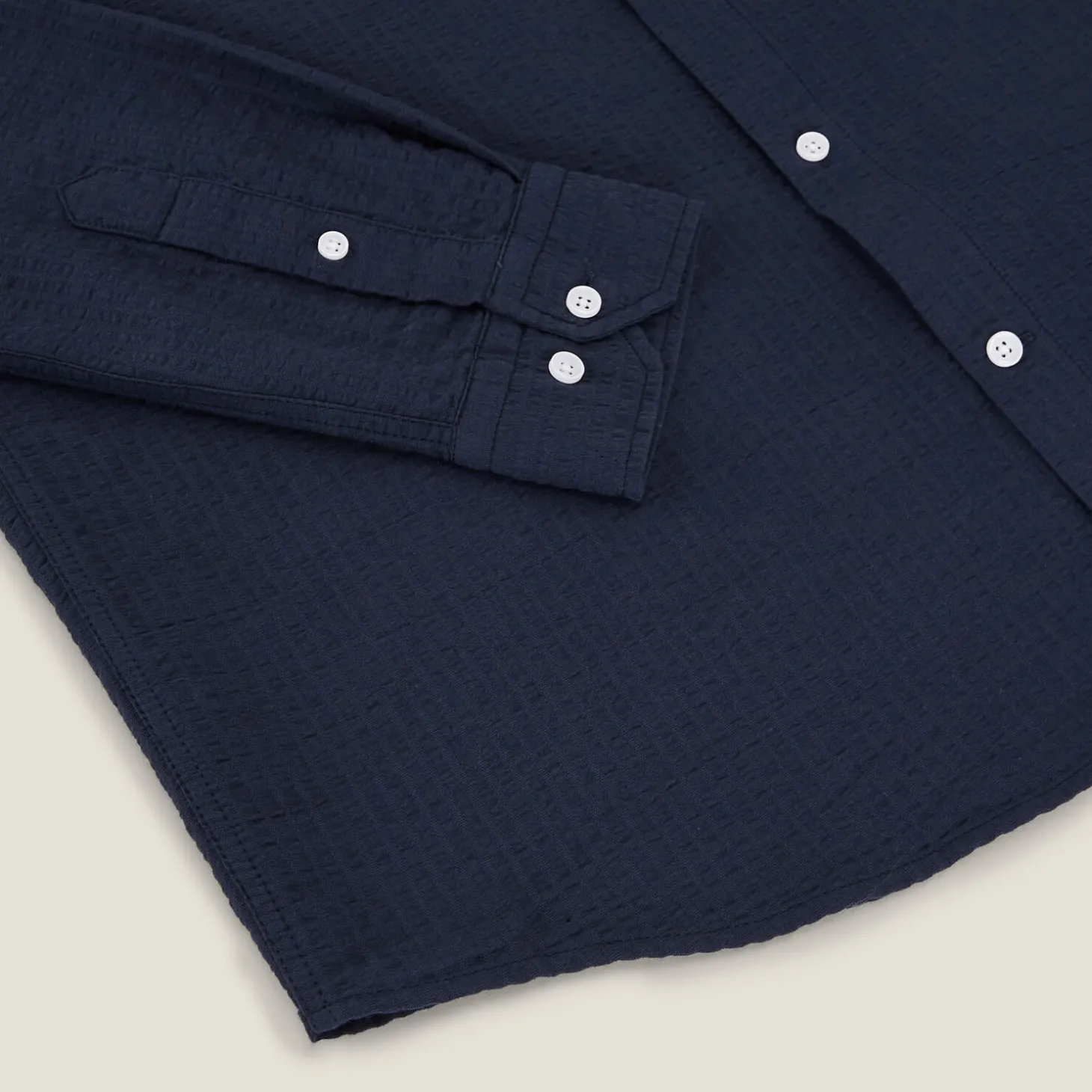 New Gestreept overhemd in seersucker katoen Formele Overhemden|Overhemd