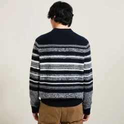 Best Gestreepte jacquard trui met ronde hals Trui