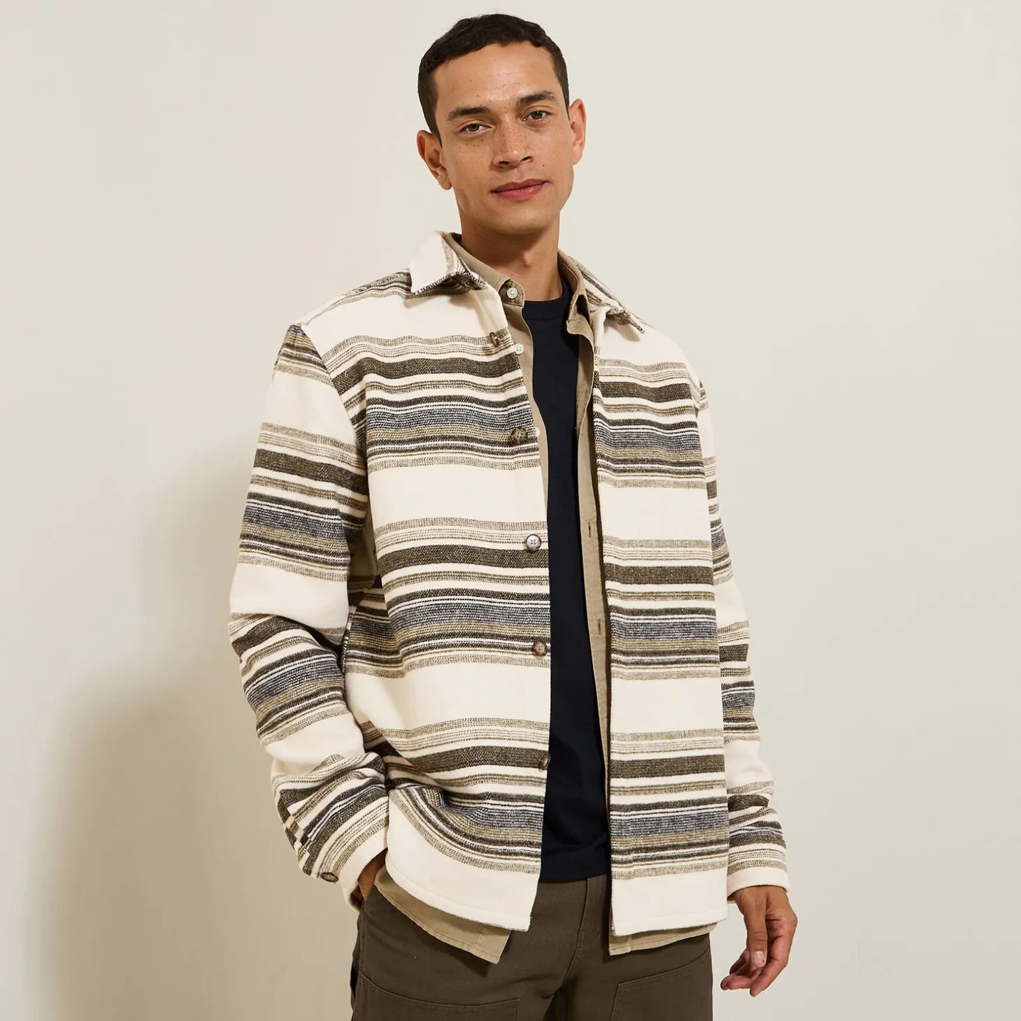 Best Sale Gestreepte overhemd Overshirt|Overhemd