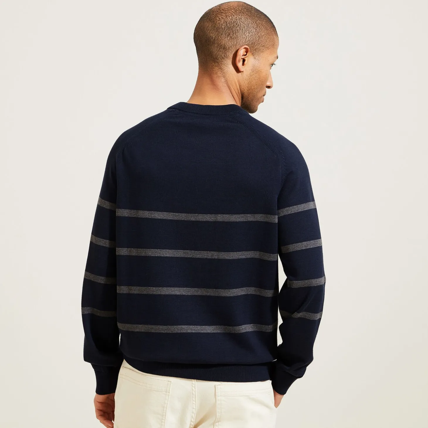 Outlet Gestreepte trui met ronde hals Trui