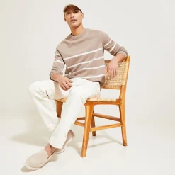 Store Gestreepte trui met ronde hals Trui