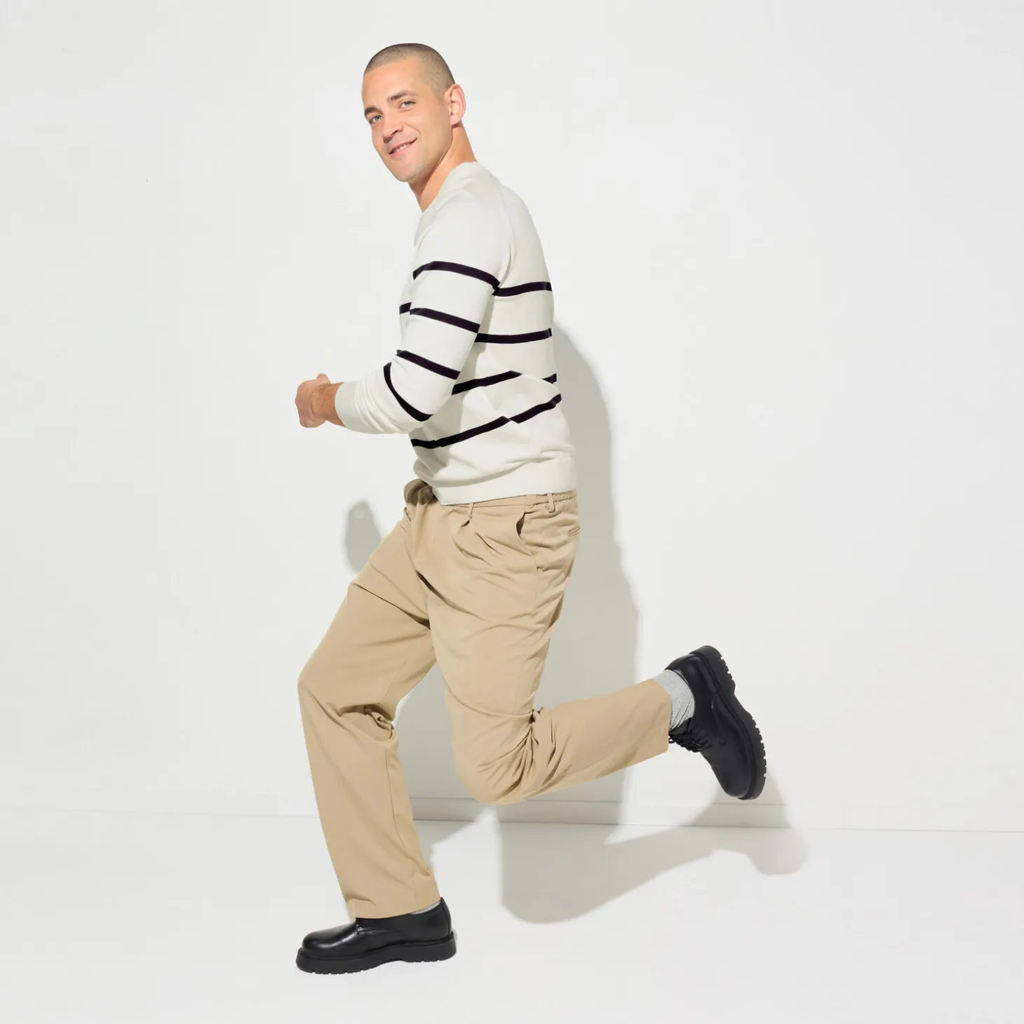 Hot Gestreepte trui met ronde hals Trui