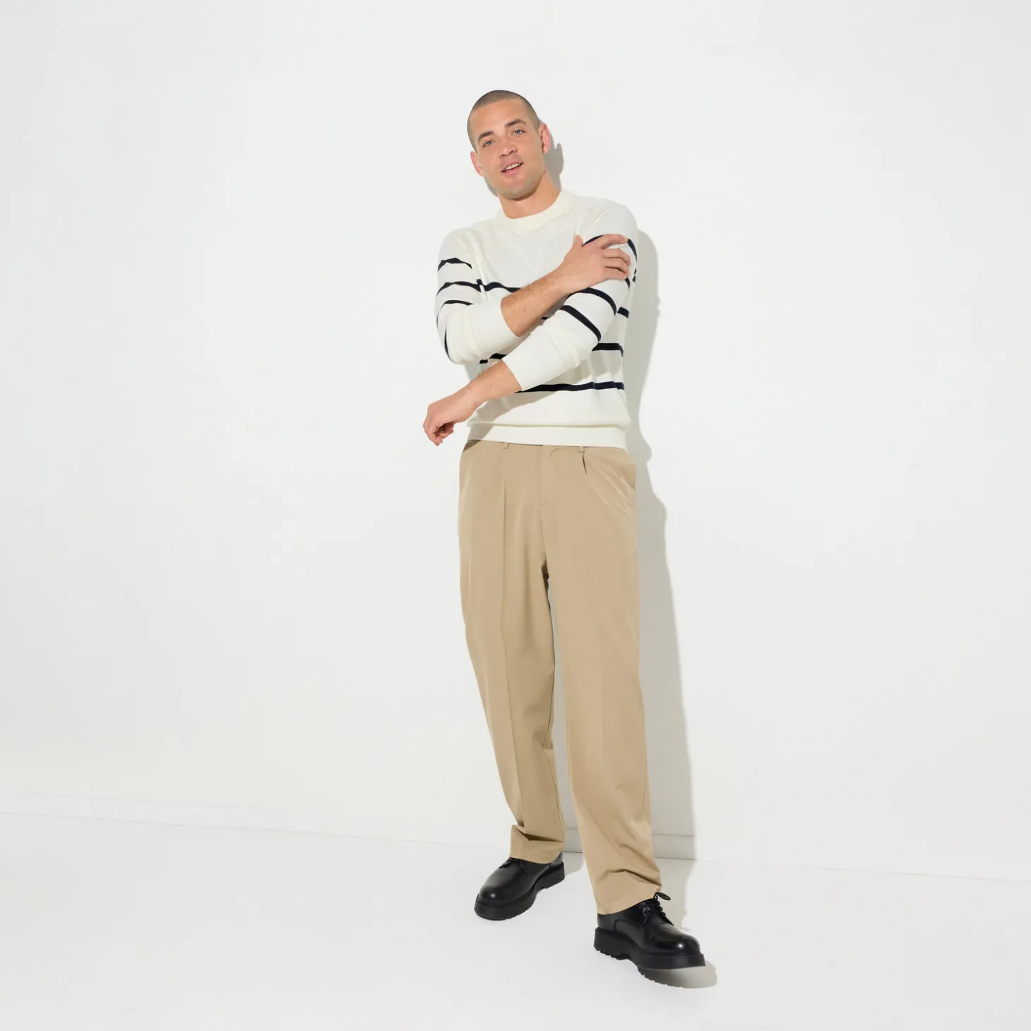 Hot Gestreepte trui met ronde hals Trui