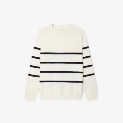 Hot Gestreepte trui met ronde hals Trui