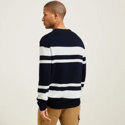 Sale Gestreepte trui met ronde hals Trui