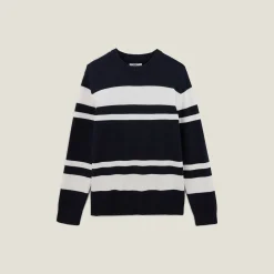 Sale Gestreepte trui met ronde hals Trui