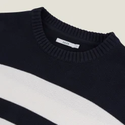 Sale Gestreepte trui met ronde hals Trui