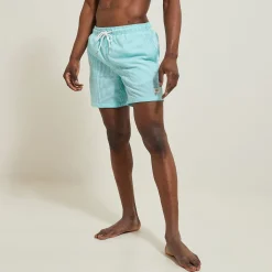 Online Gestreepte zwemshort in seersucker Zwembroek|Zwembroek