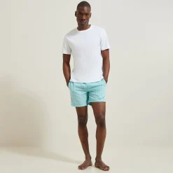 Online Gestreepte zwemshort in seersucker Zwembroek|Zwembroek