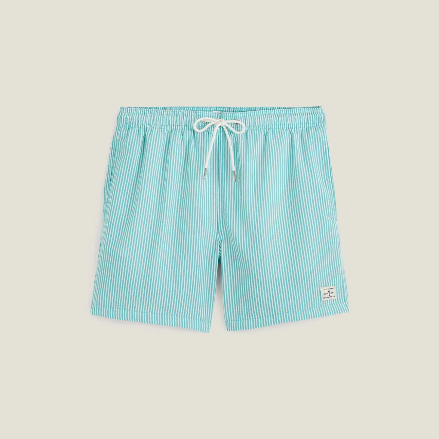 Online Gestreepte zwemshort in seersucker Zwembroek|Zwembroek