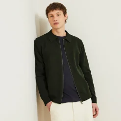 Fashion Giletvestje met hemdskraag Heren Gebreide Vesten Heren|Trui