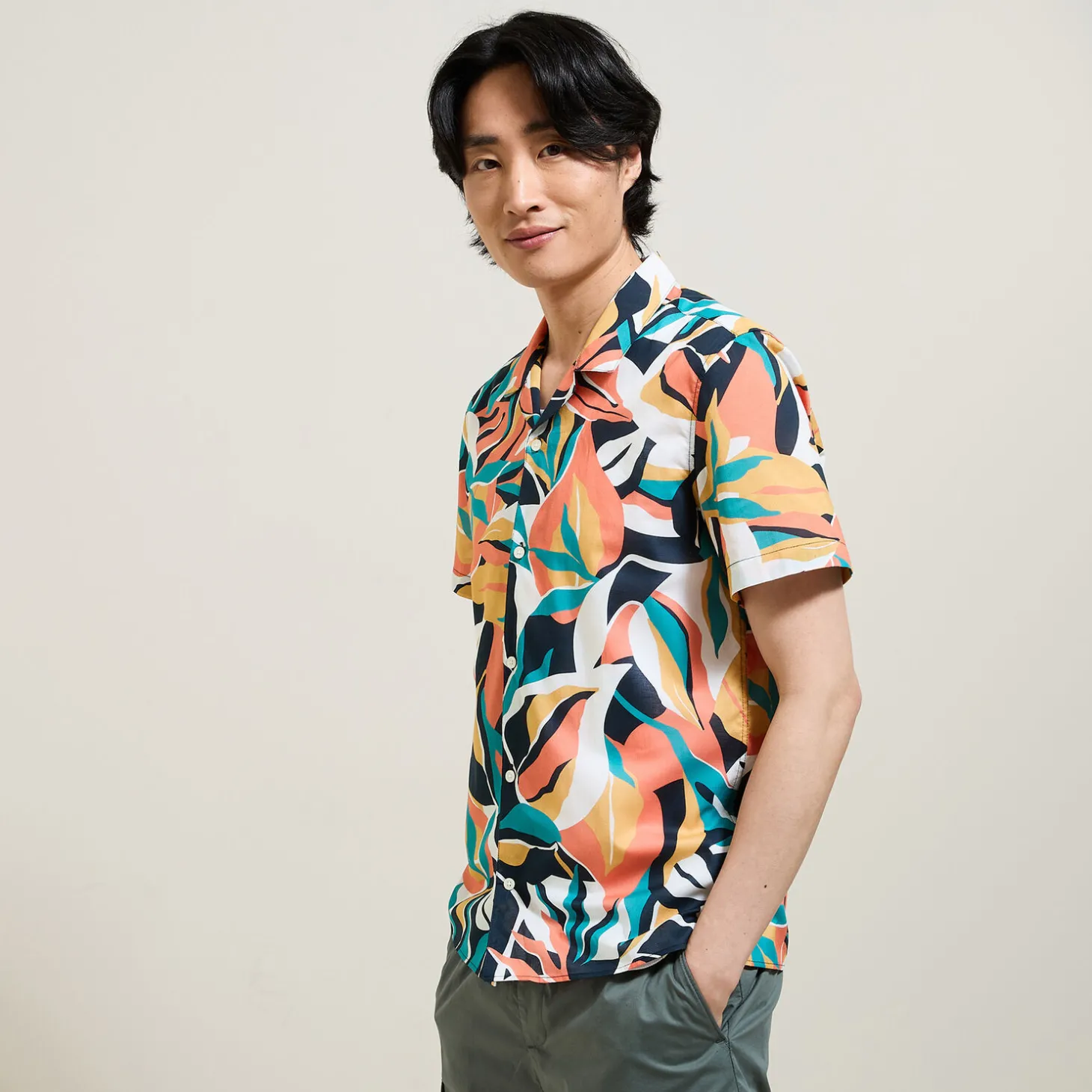 Flash Sale Hawaïhemd met bloemenprint, katoen Overhemd