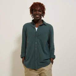 New Hemd in effen tricot Formele Overhemden|Overhemd