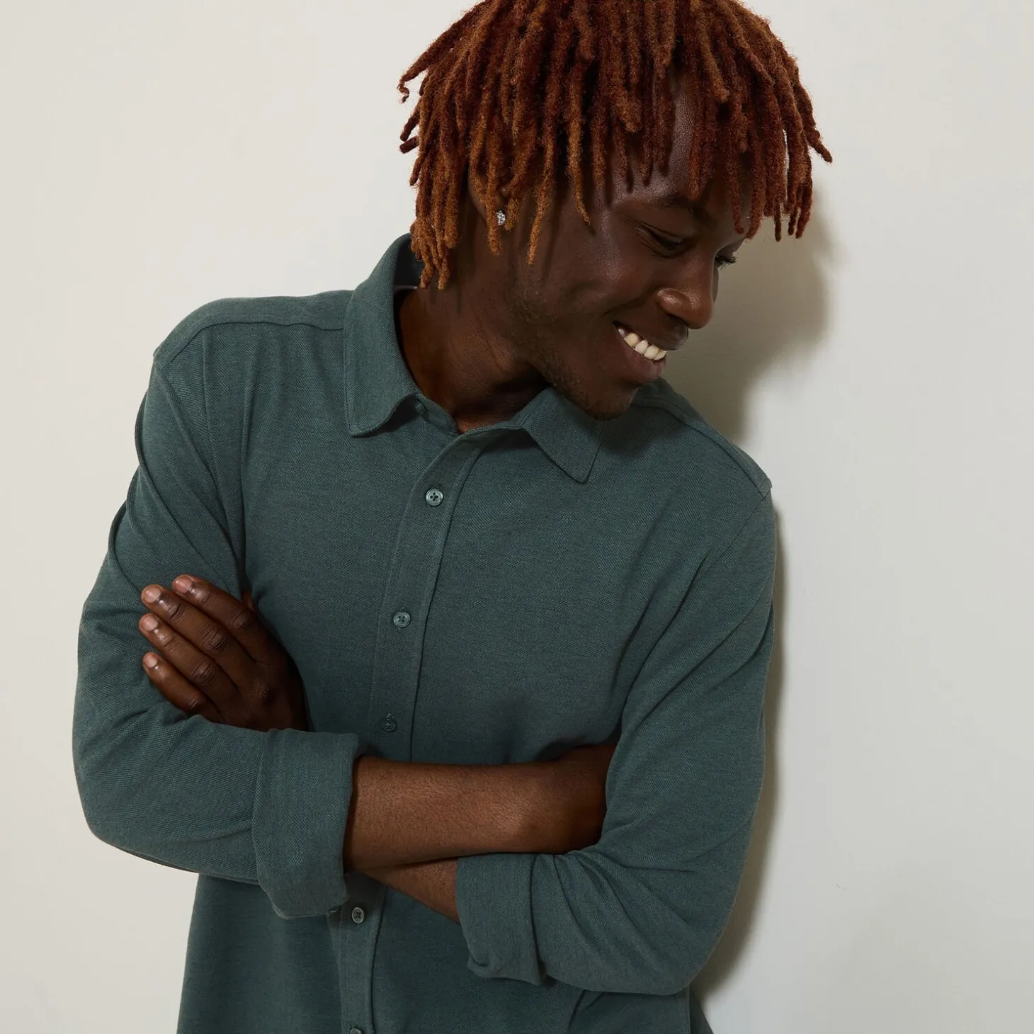 New Hemd in effen tricot Formele Overhemden|Overhemd