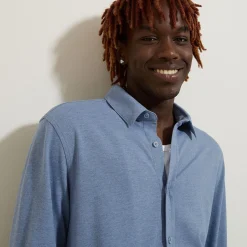 Hot Hemd in effen tricot Formele Overhemden|Overhemd