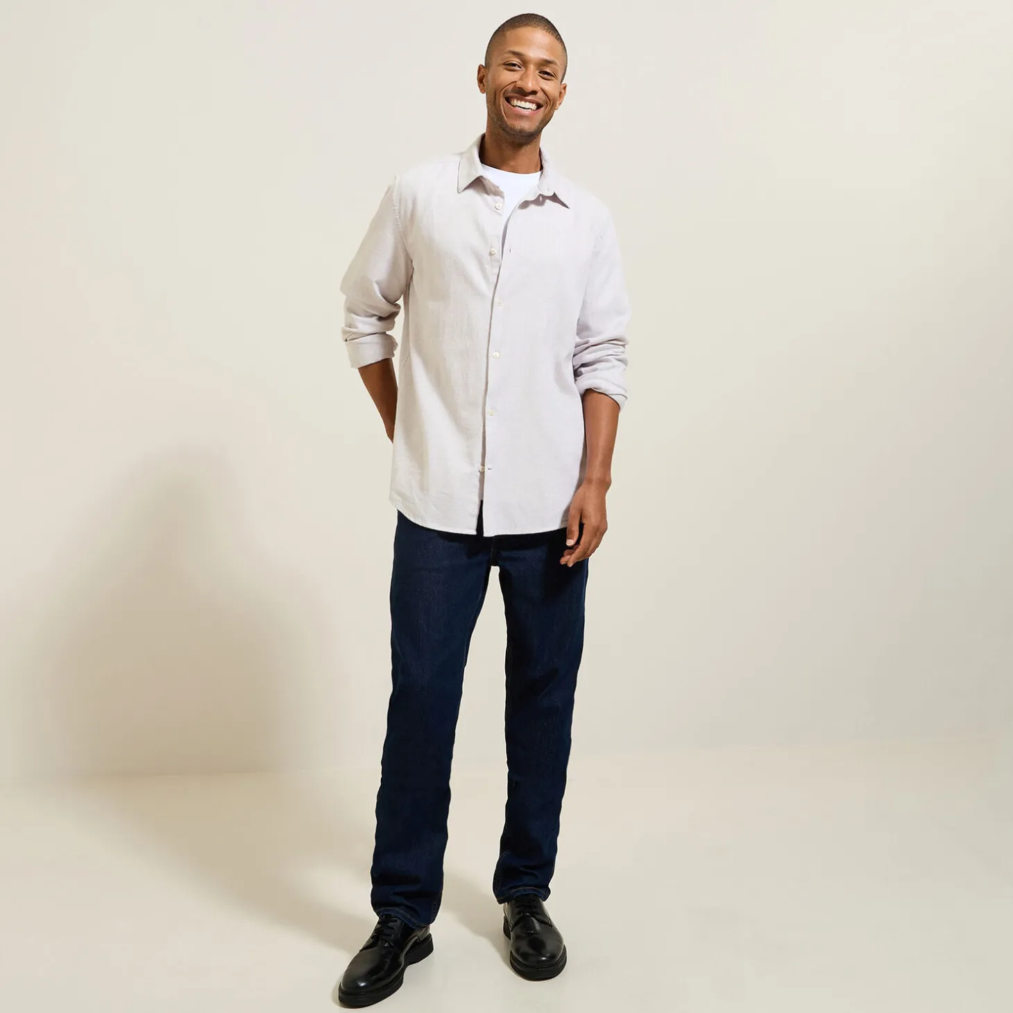 Hot Hemd in flanelkatoen met klassieke kraag Overhemd