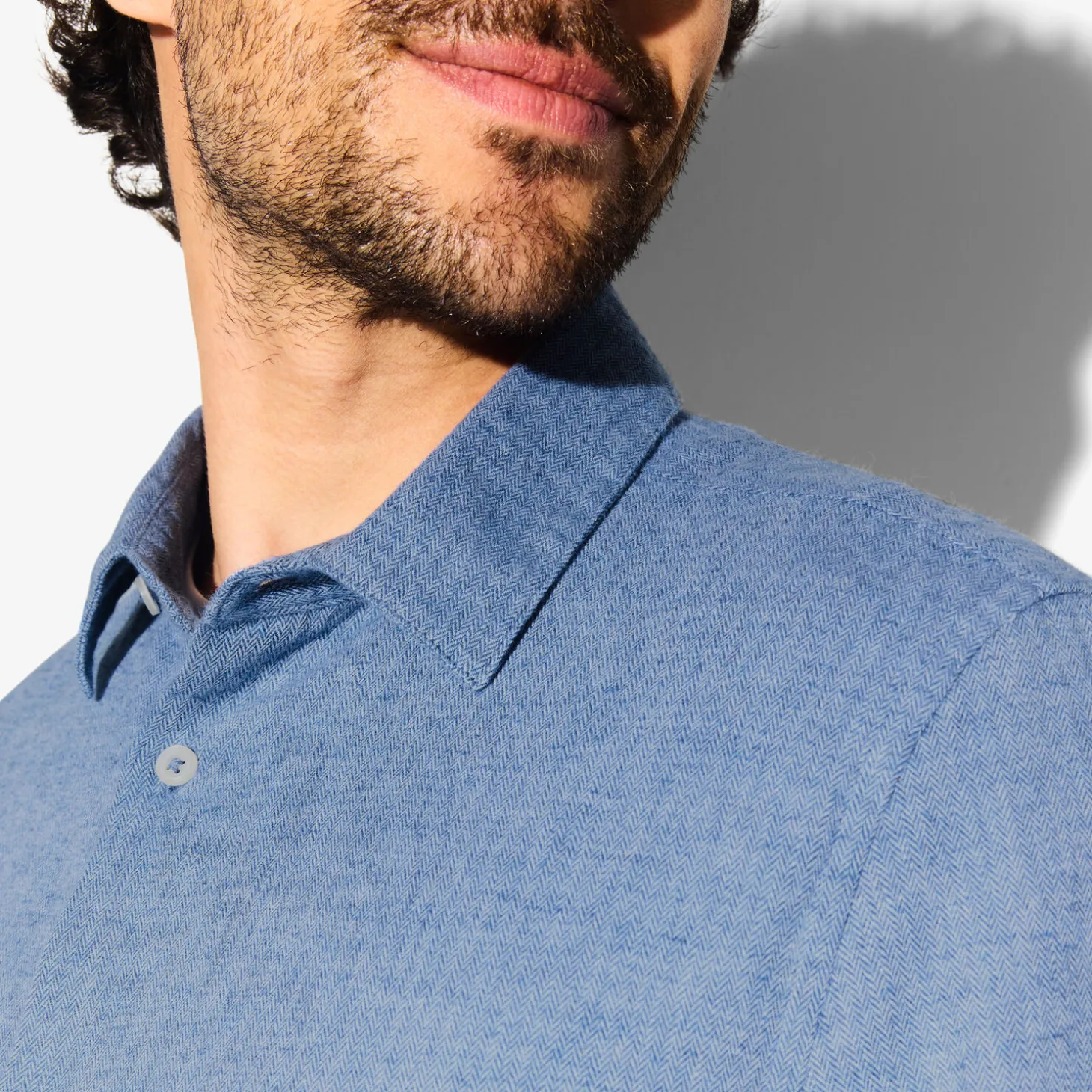 Online Hemd in flanelkatoen met klassieke kraag Overhemd