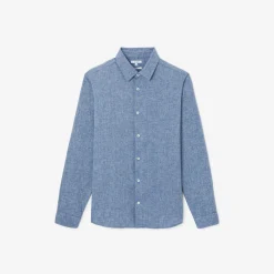 Online Hemd in flanelkatoen met klassieke kraag Overhemd