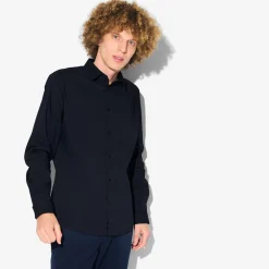 Outlet Hemd in flanelkatoen met klassieke kraag Overhemd