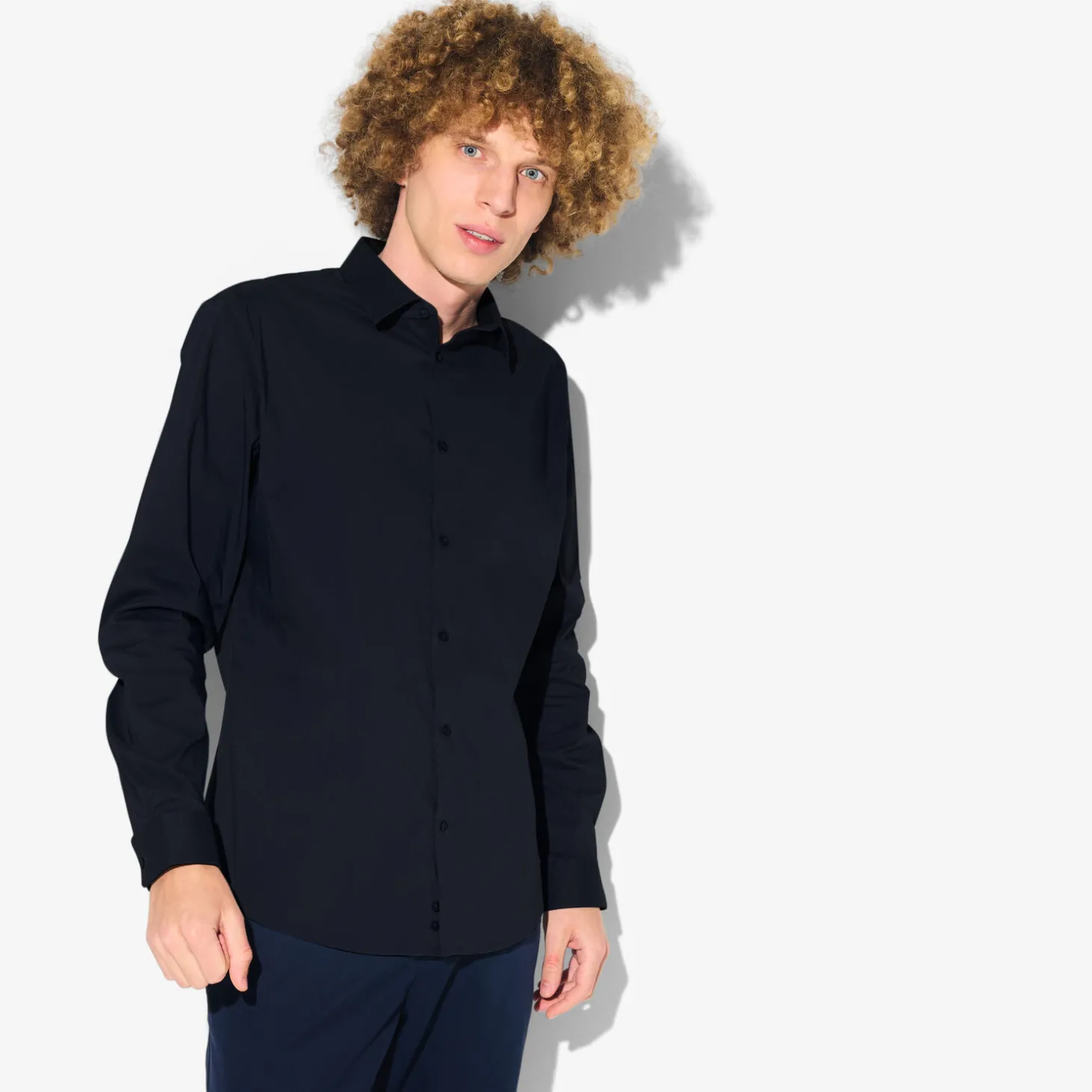 Outlet Hemd in flanelkatoen met klassieke kraag Overhemd