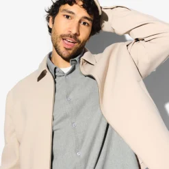 Store Hemd in flanelkatoen met klassieke kraag Overhemd