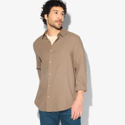 Hot Hemd in flanelkatoen met klassieke kraag Overhemd