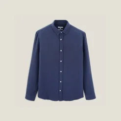 Outlet Hemd in katoengaas met klassieke kraag Overhemd